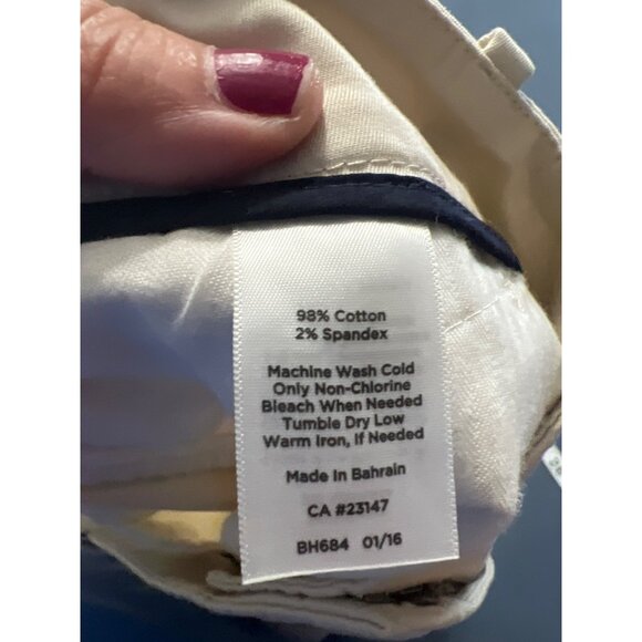 Talbots Petites Womens Beige Cotton Blend Shorts Size 14P - Picture 3 of 10